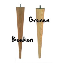 Kegel model salontafelpoot 450x54mm beuken taps/conisch
