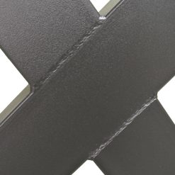 Tafelpoot X poot kruispoot staal 10x10cm koker - zwart gepoedercoat