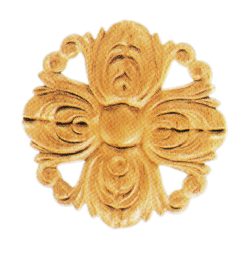 Ornamenten beukenhout, ornamenten hout, afm. 85mm rond