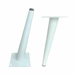 Schuin stalen pootje 20cm wit
