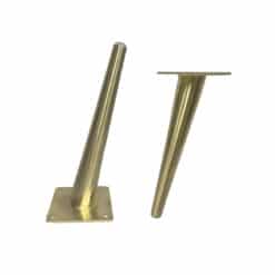 schuine stalen pootje 20cm messing