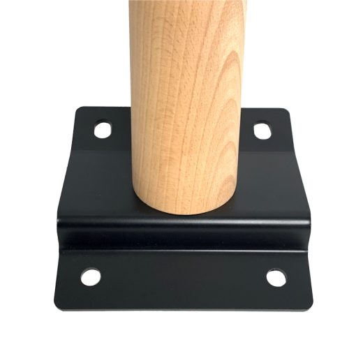Zwarte schuine bevestigingsplaat 15x15cm met M8 schroefdraad - Afbeelding 5
