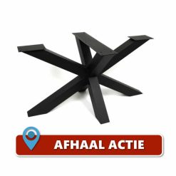 Actie! Vierkant stalen zwarte Matrix poot 10x10cm koker